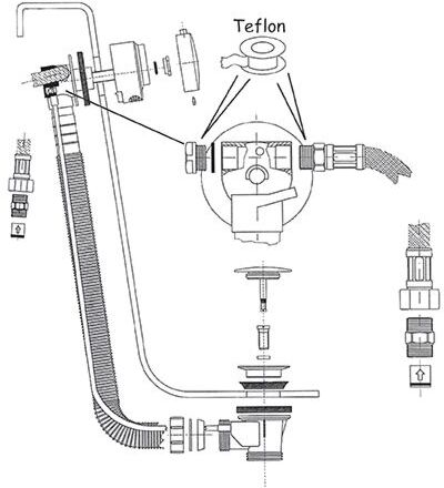 Ideal Standard und Überauf, mit Zulauf, Chrom T6492AA mit Zulauf, chrom