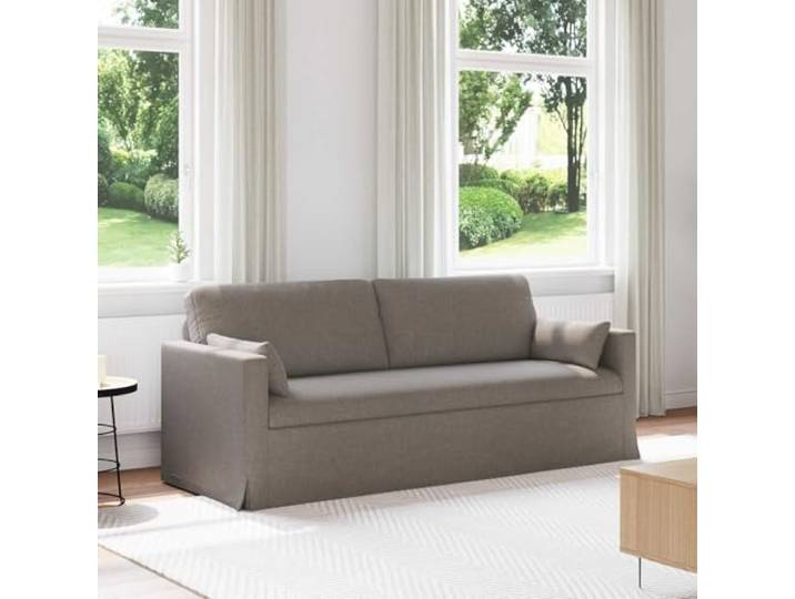 Molumvel Sofa Taupe 198x78x80 cm Stoff Sitzbank Wohnzimmer Couch Modulares Design, Stabiler Metallrahmen, Ergonomische Polsterung