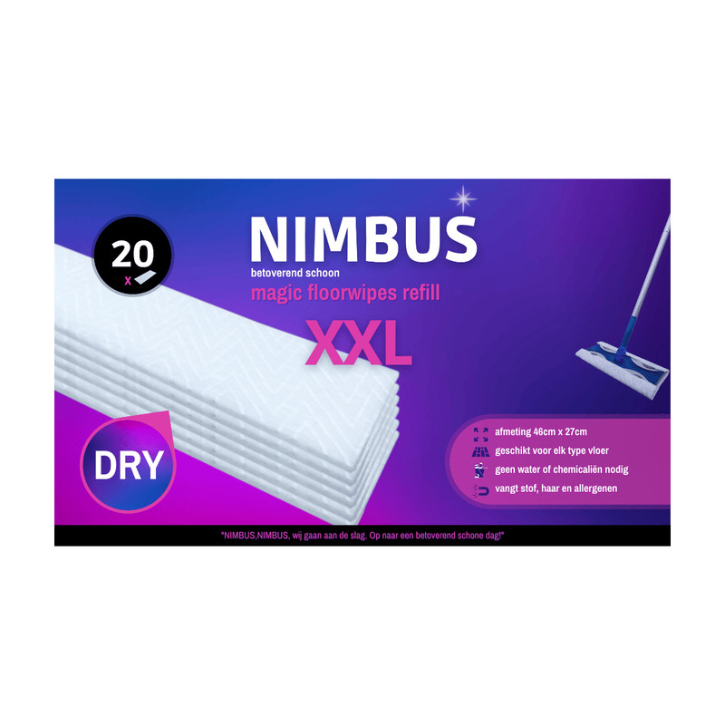 Nimbus Magic vloerdoekjes navulling 20x, 46 x 27 cm