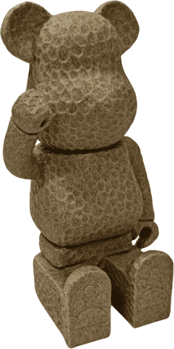 Decorative Stone Effect Sitting Bear Ornament
