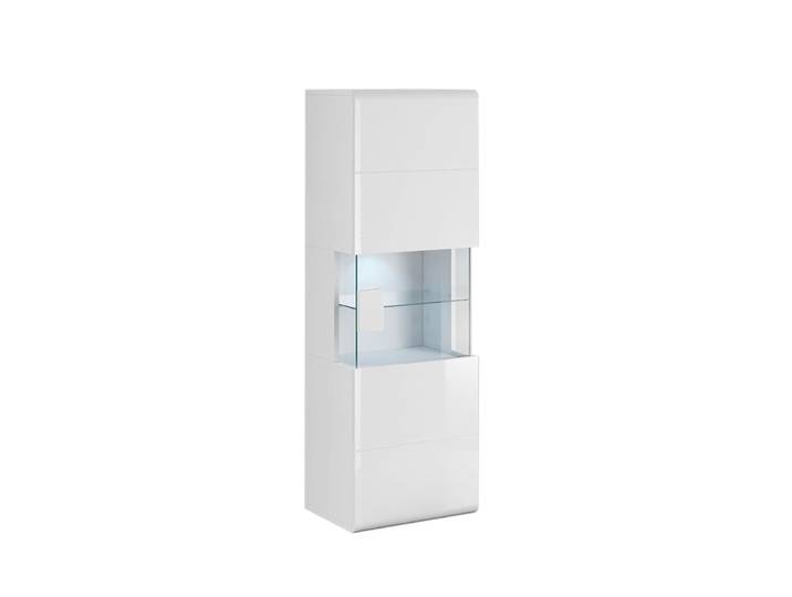 Vitrine murale 1 porte avec led blanche