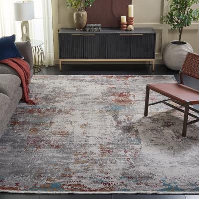 SAFAVIEH Eclipse Debi Vintage Boho Abstract Viscose Rug with Fringe