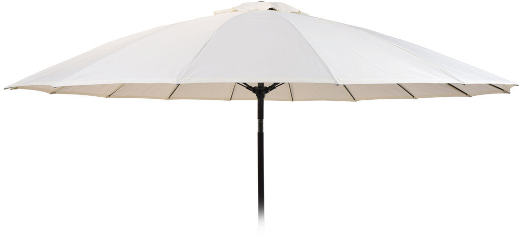 Freeport Park Hanna 270 cm W X 270 cm D Round Tilt Market Parasol with Crank Lift White 270cm W X 270cm D