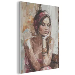 AKUSTIKBILD Frau - Lackierung - Porträt - Modern Wanddeko 70x100 cm