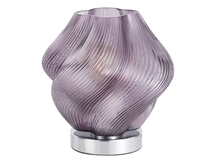 Tischleuchte, Violett, Metall, Glas, organisch, 23 cm, Lampen & Leuchten, Innenbeleuchtung, Tischlampen, Tischlampen