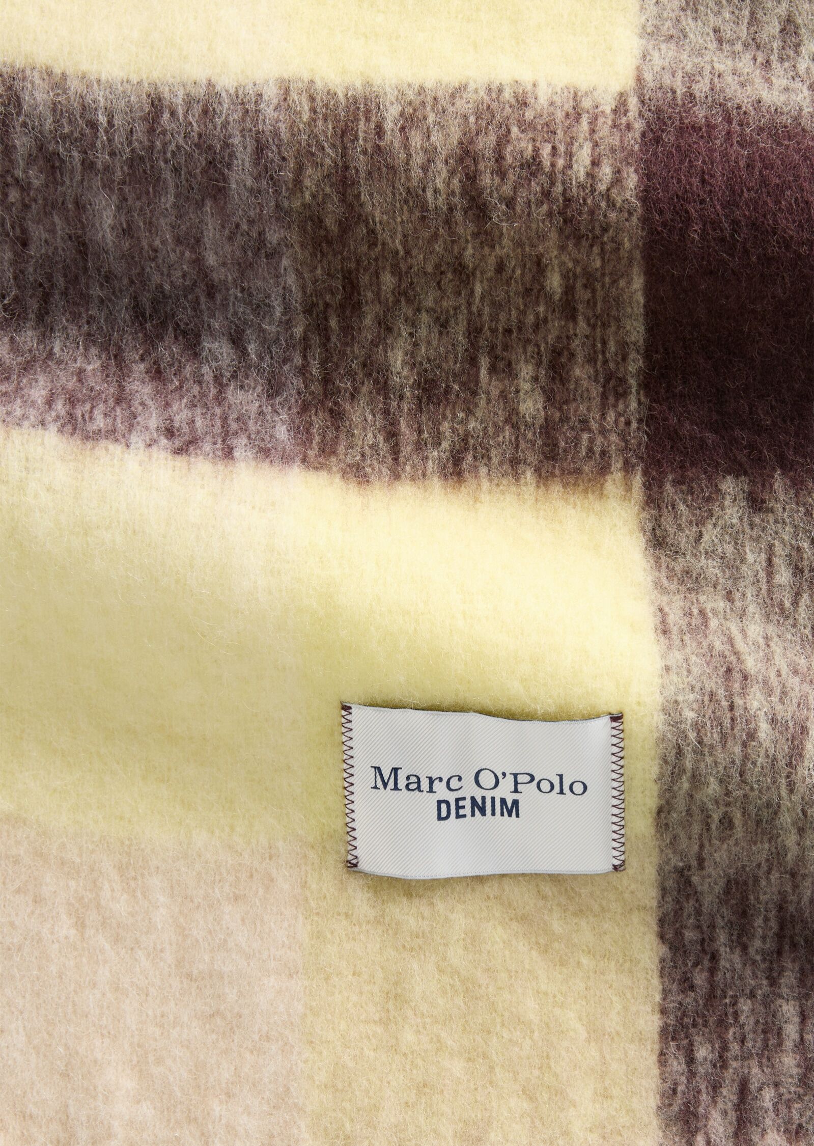 Marc O' Polo Schal MARC O'POLO DENIM "mit kuscheliger Alpakawolle", Damen, medium rot, Web, Wollmischung, kariert, Modetücher Schal, aus hochwertigem Woll-Mix mit Alpaka medium rot Einheitsgröße