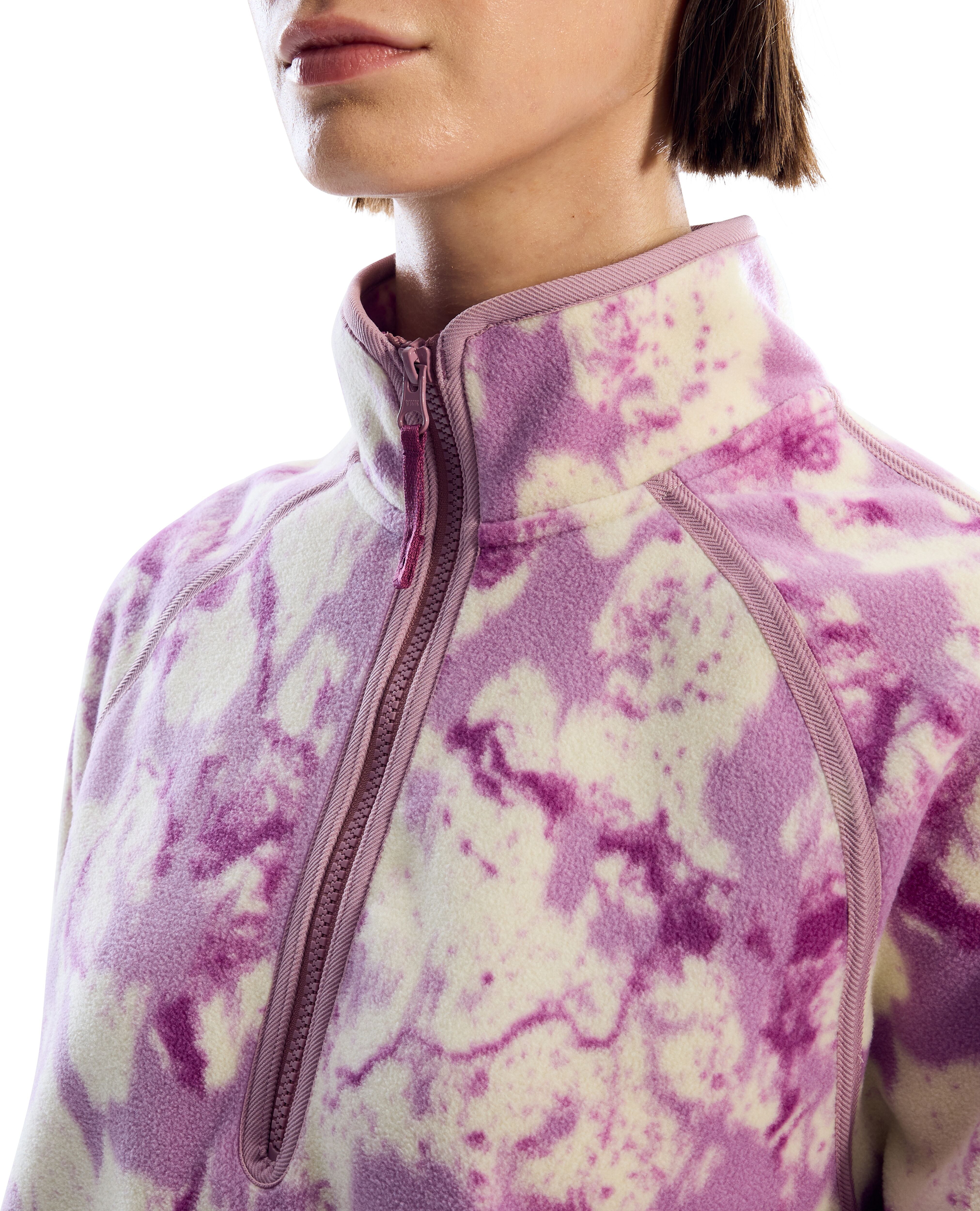 Strickfleece-Pullover BERGHAUS "BAMBURGH HZ FLEECE AF", Damen, Gr. XXL, rosa (stratus prin), Strick, Obermaterial: 100% Polyester. Futter: 100% Polyester, Rundhals, Pullover Strickfleece-Pullover, mit Rundhalsausschnitt, Langarm, atmungsaktiv, schnell tro