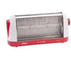 Ufesa TT7963 Activa - Toaster, 700W, 2 Schlitze, Maximales Sicherheitsschutzgitter, Zange