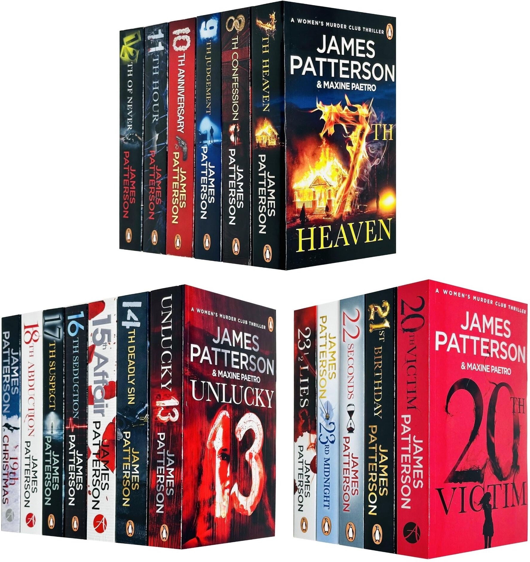 Arrow James Patterson Women's Murder Club Series 18 Books Set - Books 7 to 23.5