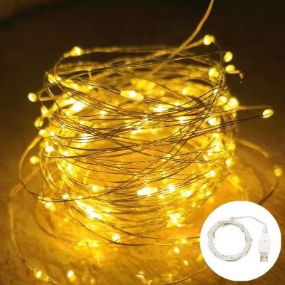 Uplift Treasures USB LED Silver Wire Fairy String Lights warm 5 M 50 Led