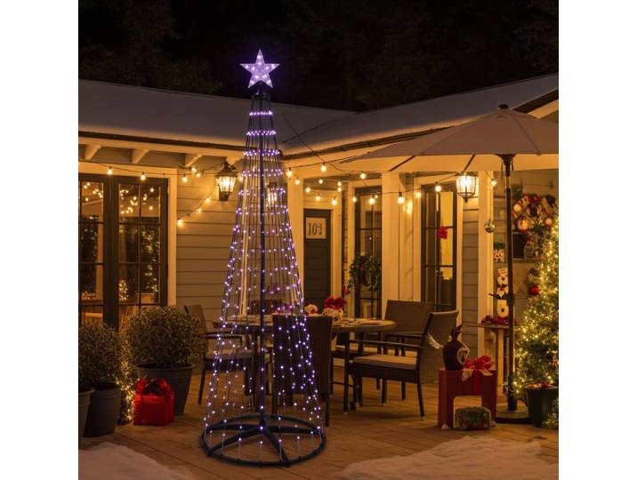 LED-Weihnachtsbaum Kegelform, mehrfarbig 570 LEDs, 300 cm