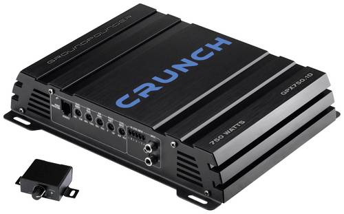 Crunch GPX750.1D 1-Kanal Digital Endstufe 750W Lautstärke-/Bass-/Höhen-Regelung Passend für (Auto-Marke): Universal