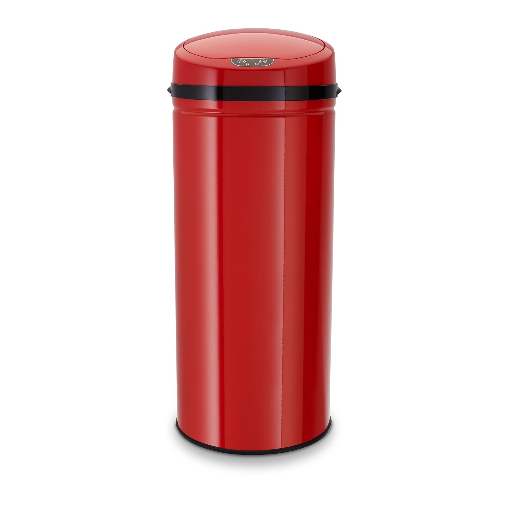 ECHTWERK Abfalleimer 42L mit Sensor - INOX RED