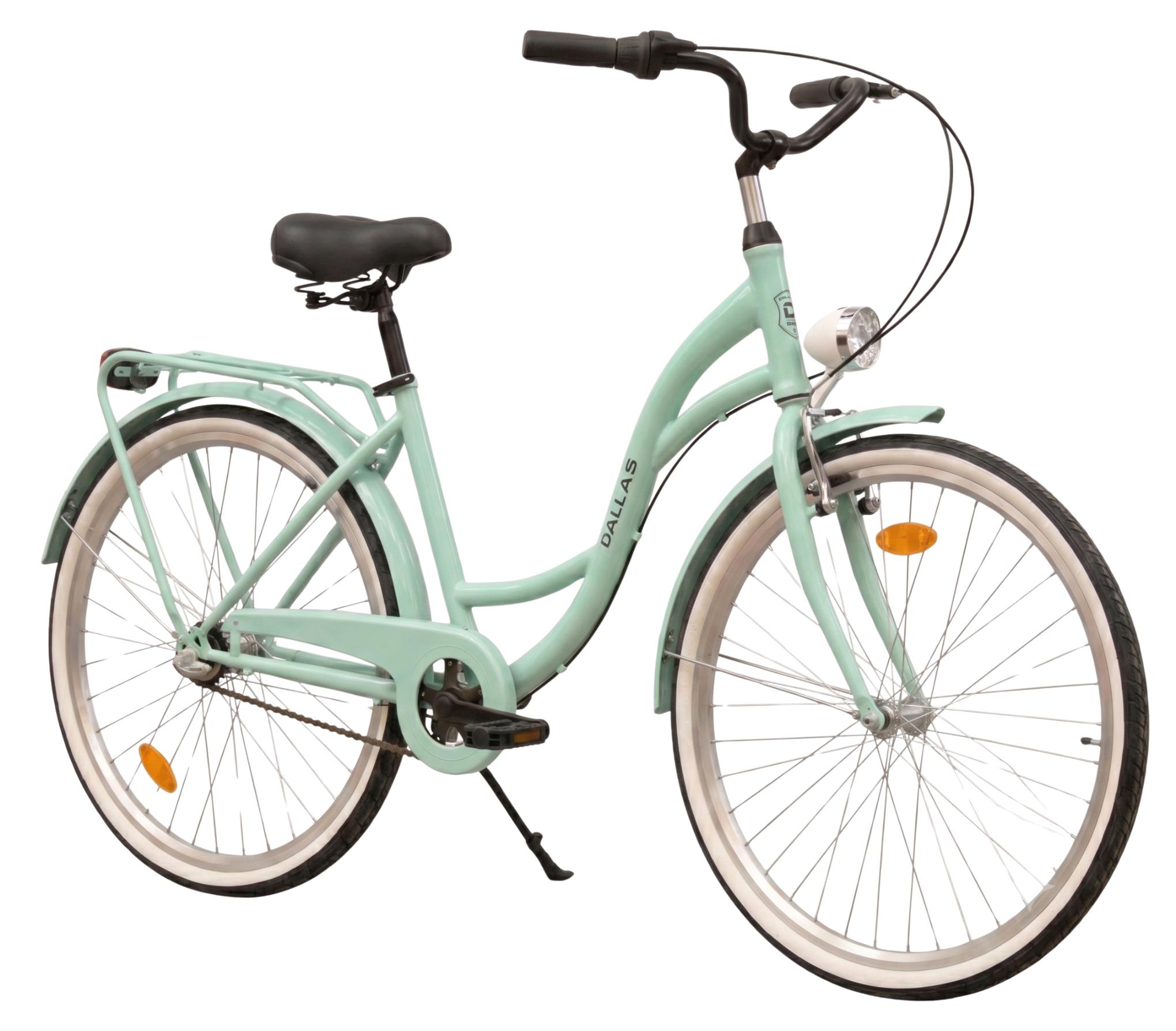 Dallas Bike Damenfahrrad 26 Zoll Tiefeinstieg - Rahmen M 17" - Mint-Weiß - Shimano Nexus 3-Gang