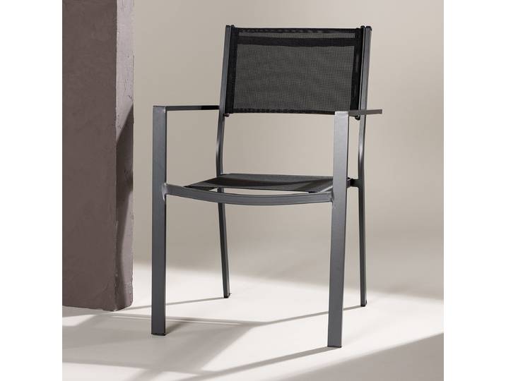 Gartenstuhl Copacabana 57 x 88 x 61cm Schwarz/Schwarz