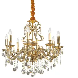 Ideal Lux Kronleuchter GIOCONDA SP8, 8-flammig, E14, Gold IDEA-060514