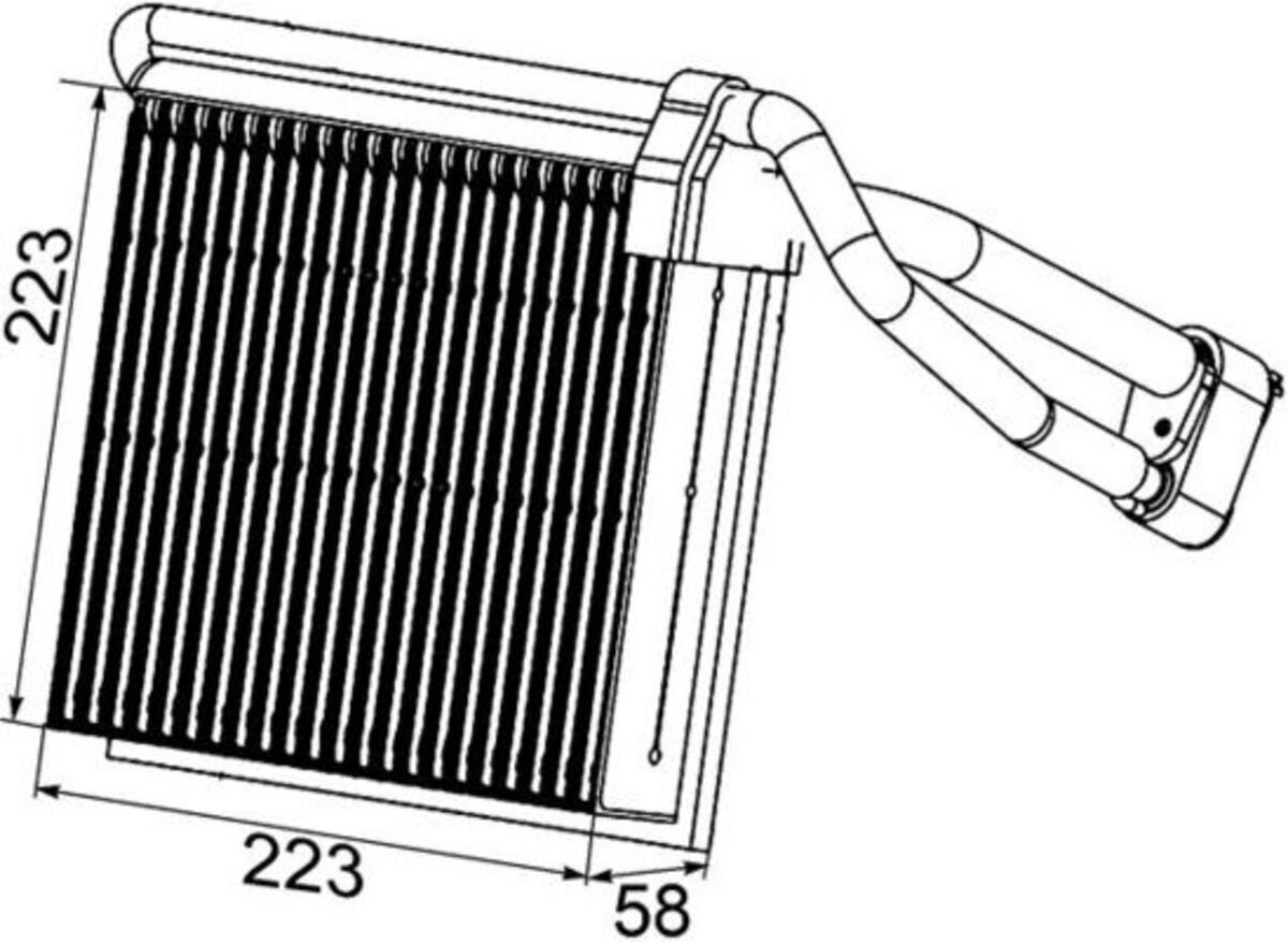 Verdampfer, Klimaanlage MAHLE AE 98 000P