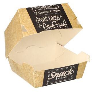 PAPSTAR 50 Burger-Boxen Good Food 9,0 x 9,0 cm