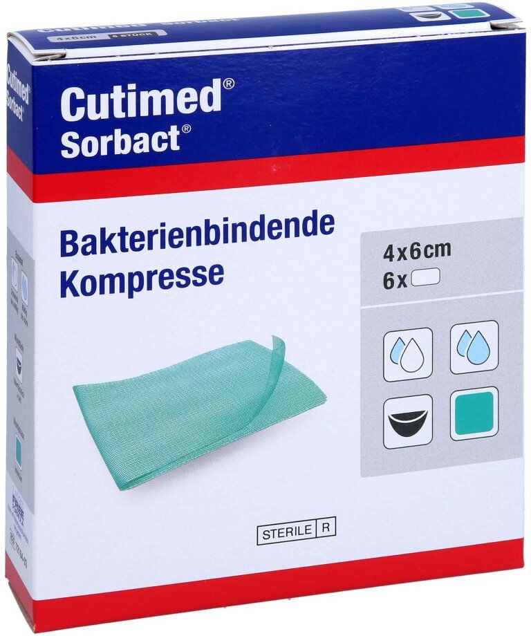 Cutimed Sorbact Kompressen 4x6 cm