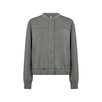 Cardigan SOYACONCEPT "Soya Concept Cardigan SC-BANU 225", Damen, Gr. S, grau (7390 misty), Obermaterial: 48% Lyocell, 48% Polyester, 4% Elasthan, Strickjacken