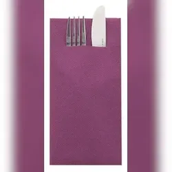 Airlaid Besteckservietten Amethyst, 40 x 40 cm, 75 Stück - Mank