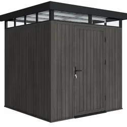 NewTechWood WPC Gartenhaus Cella 77  - 21 mm Silver Gray