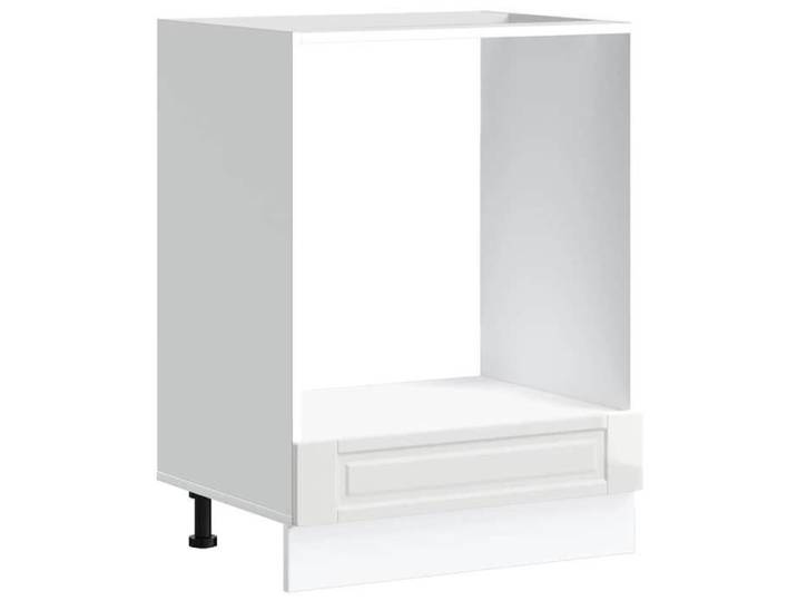 Meuble Bas pour cuisine - BEST-HOME - Armoire à four Porto - Blanc brillant - bois d'ingénierie 3_9669579