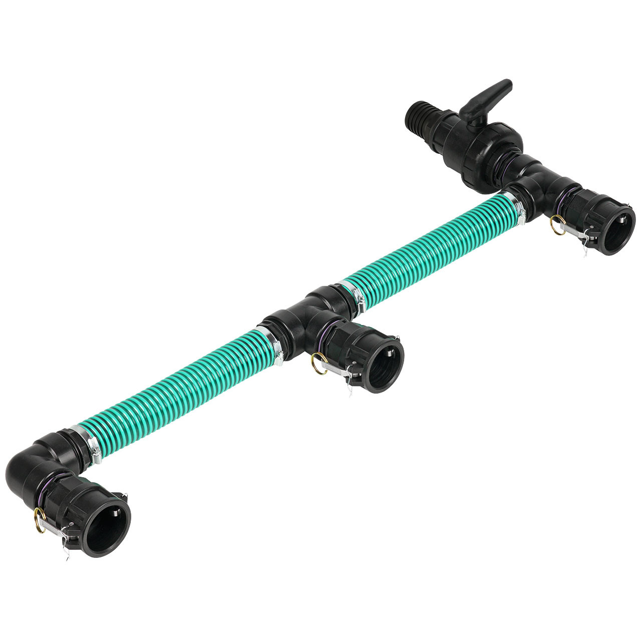 REKUBIK IBC Adapter 2" Camlock Dose - 3 IBC nebeneinander Tankverbindung Schlauch 50mm (2")