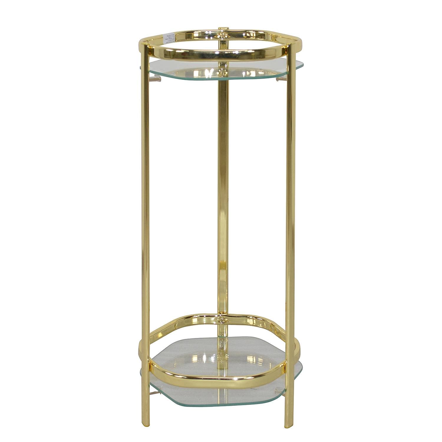 home24 Plantenstandaard Bardon, goud, Hoogte: 66 cm