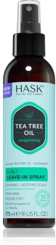 HASK Tea Tree Oil & Rosemary spray sans rinçage pour cuir chevelu sec avec démangeaisons 175 ml