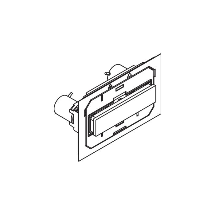 Hewi S 50 Betätigungsplatte 66247 für WC - Module, grau, manuell