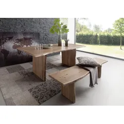 Baumtisch Akazie 200x100x76 natur lackiert PURE ACACIA #115