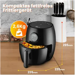 Extralink Smart Life Air Fryer SJ-200, Fritteuse, Schwarz