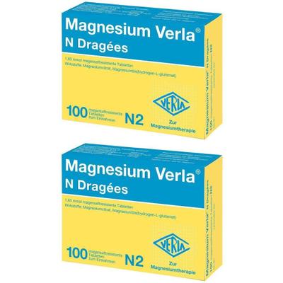 Magnesium Verla N Dragees x2 2x10x100 St Tabletten magensaftresistent