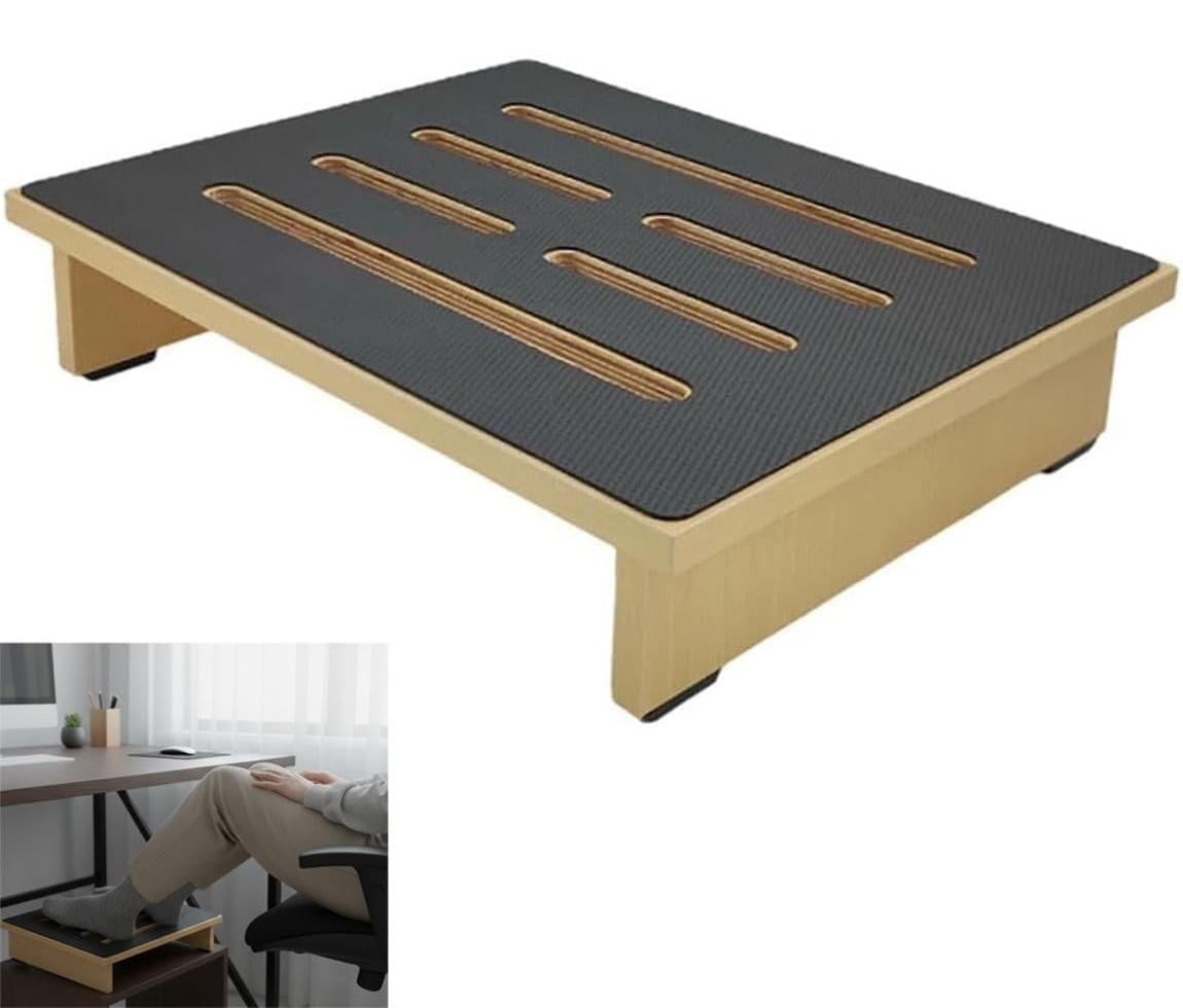 Houten Opstapje met Antislip Voorziening voor Badkamer en Keuken