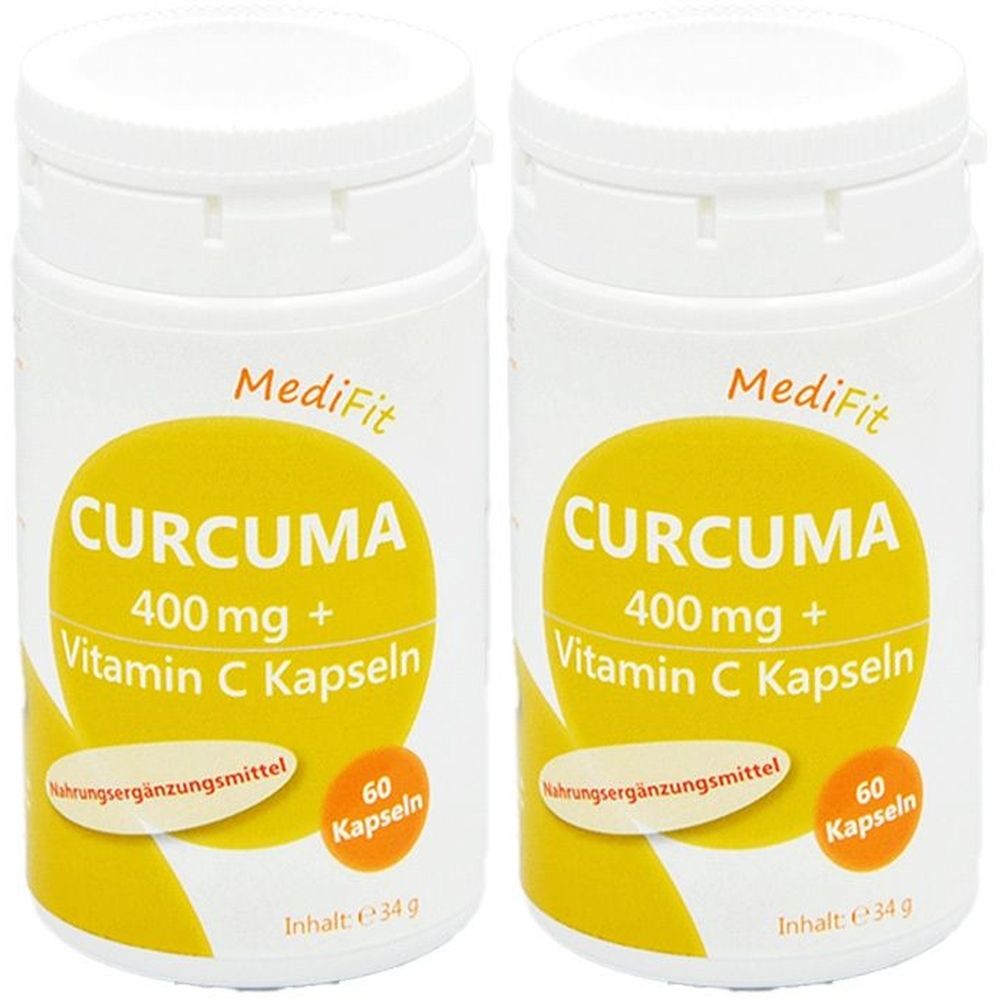 Curcuma 400 mg+Vitamin C Kapseln MediFit 2x 2x60 St