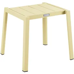 Gartenbeistelltisch Delia aus Aluminium, modern, stapelbar, in Lemon Gelb, für draußen