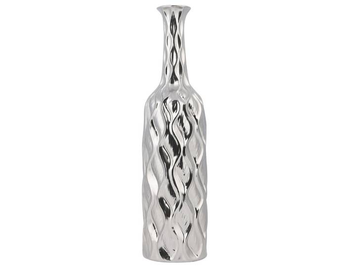 Beliani Dekovase Steinzeug silber Bassania, Silberfarben, Mode, 45 cm, Dekoration, Vasen, Keramikvasen