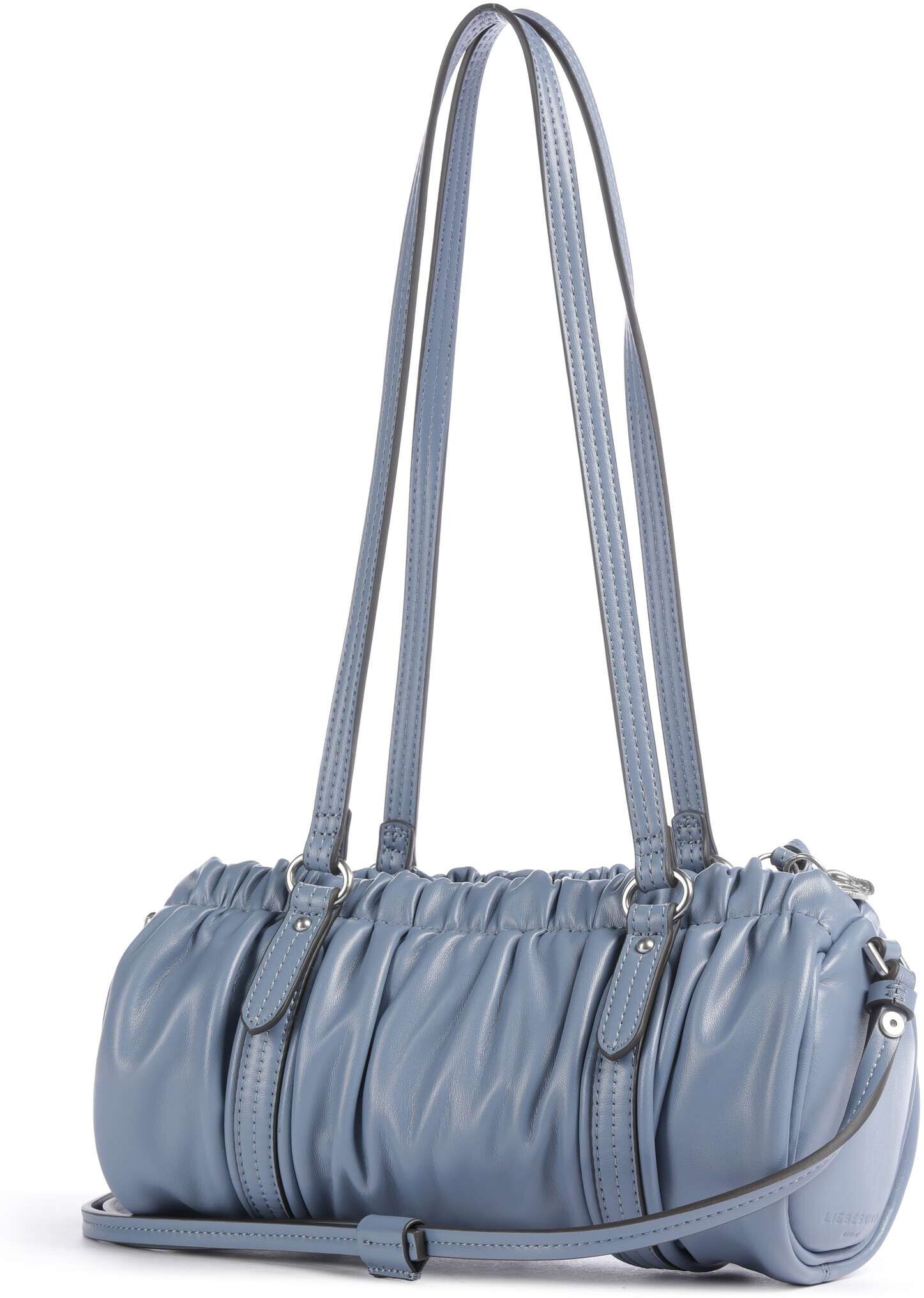 Liebeskind Faye Vintage Goat XS Schultertasche aus Leder, blau