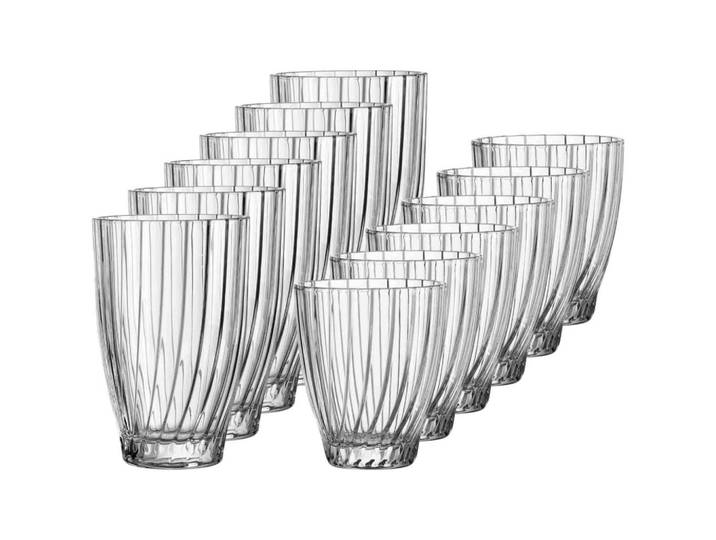 Ritzenhoff Breker Trinkgläser-Set Samba transparent 12-tlg., Transparent, Glas, Gläser, Trinkgläser