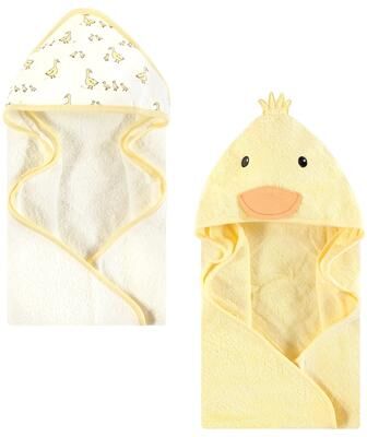 Hudson Baby Cotton Animal Face Hooded Towel, Yellow Duck, One Size - Yellow Duck - One Size