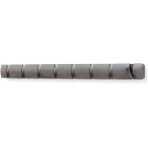 Umbra Garderobenleiste Flip 8, 318858-1045, zinngrau, aus Holz, 81,5cm breit, mit 8 klappbaren Haken