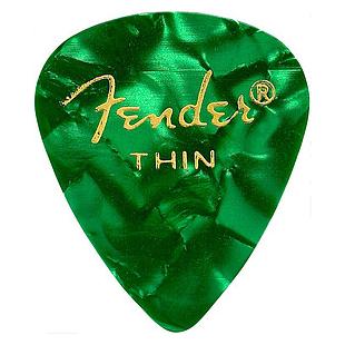 Fender Picks 351 thin/green moto (12) (46534430)