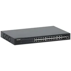Intellinet 24-Port Gigabit Ethernet PoE+ Web-Managed Switch mit 4 Gigabit T/SFP-Ports