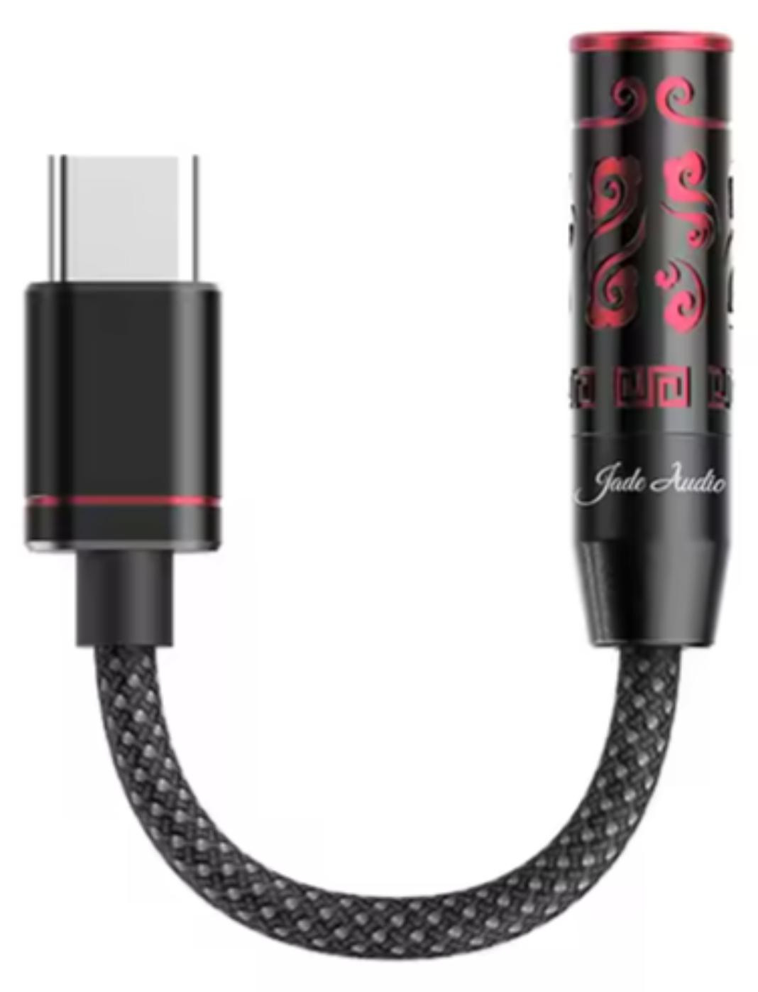 FiiO x Jade Audio JIEZI B USB-hoofdtelefoonversterker met DAC - Zwart/Rood - 4,4 mm
