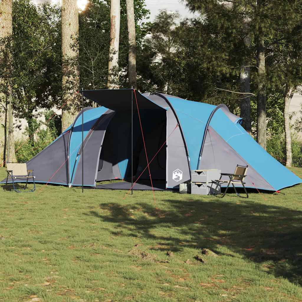 vidaXL Tente familiale à dôme 6 personnes bleu imperméable