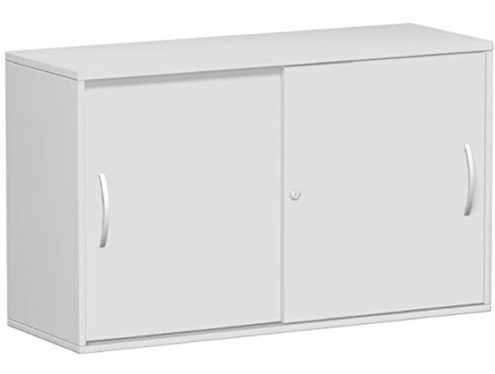 Gera Möbel Schranksystem Flex Anstell-Schiebetürenschrank, Holzdekor, lichtgrau/lichtgrau, 120 x 42.5 x 72 cm