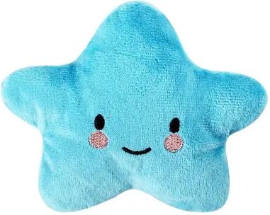 Uplifted Trends Pentagram Plush Squeaky Pet Toy For Dogs And Cats blue