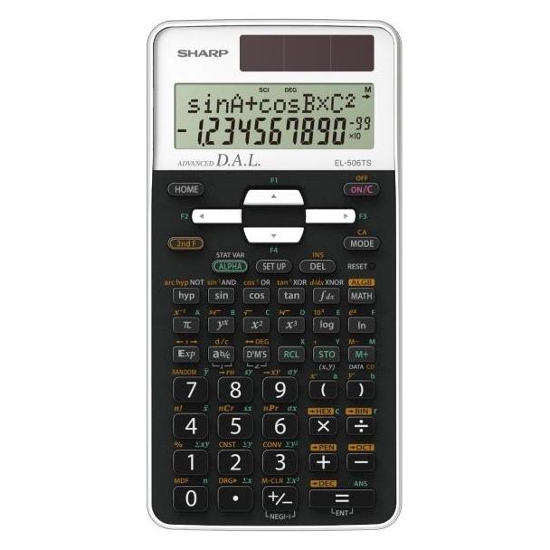 Sharp EL506TSBWH Taschenrechner Wissenschaftlicher Taschenrechner Schwarz, Weiss (Batteriebetrieb, Solarenergie) (SH-EL506TSBWH)