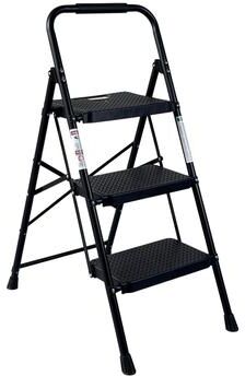 Kodotan sofa 3 Step Ladder, Folding Step Stool with Wide Anti-Slip Pedal, Sturdy Steel Ladder, Lightweight, Portable Steel Step Stool